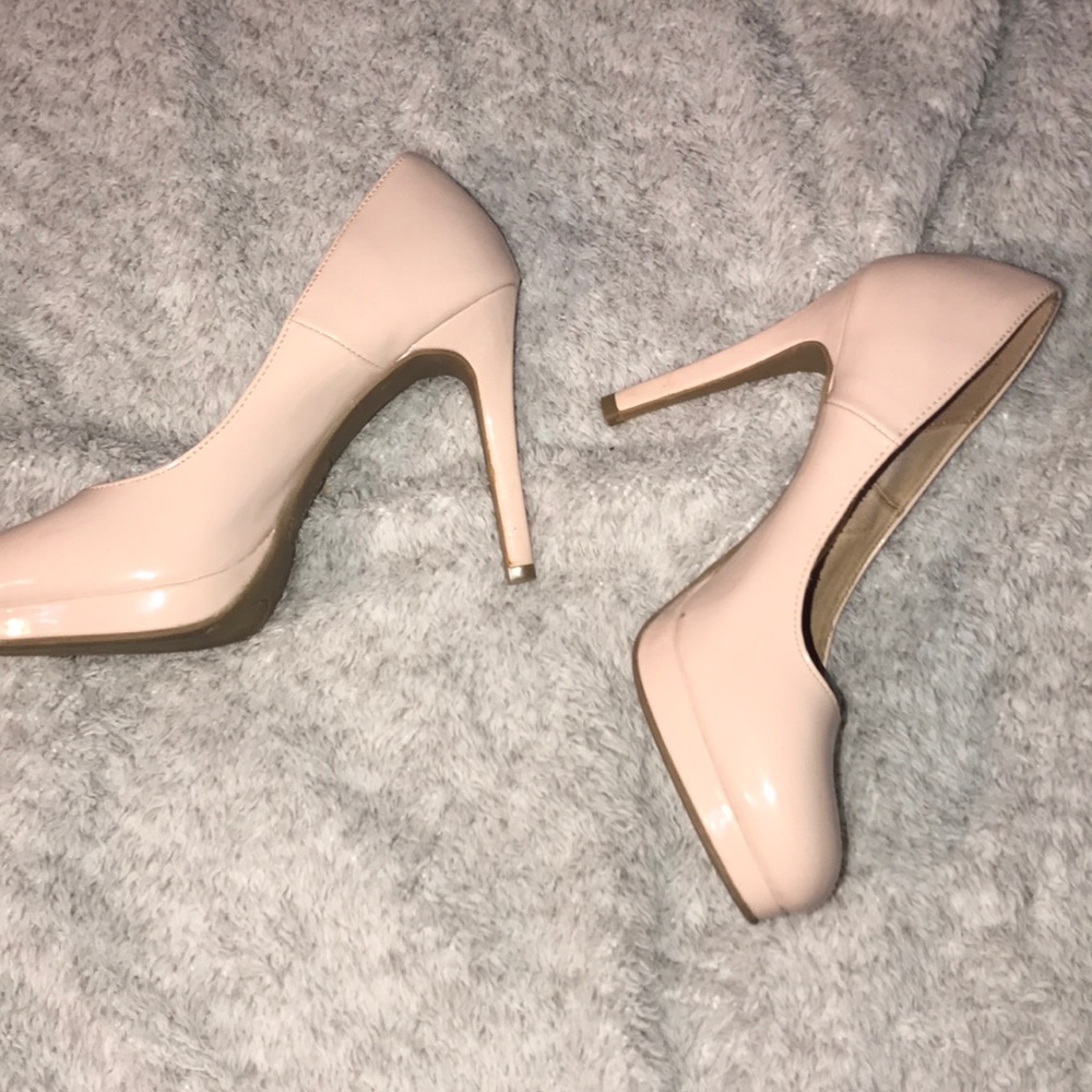 Baby pink high heels